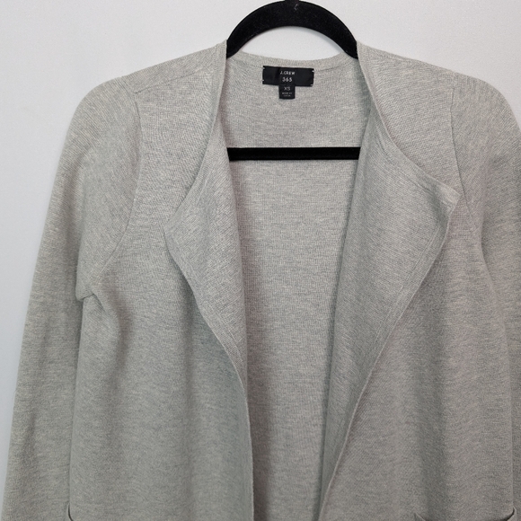 J.Crew sz XS Juliette Collarless Sweater Cardigan Wool Knit Blazer Meghan Markle - Picture 4 of 16